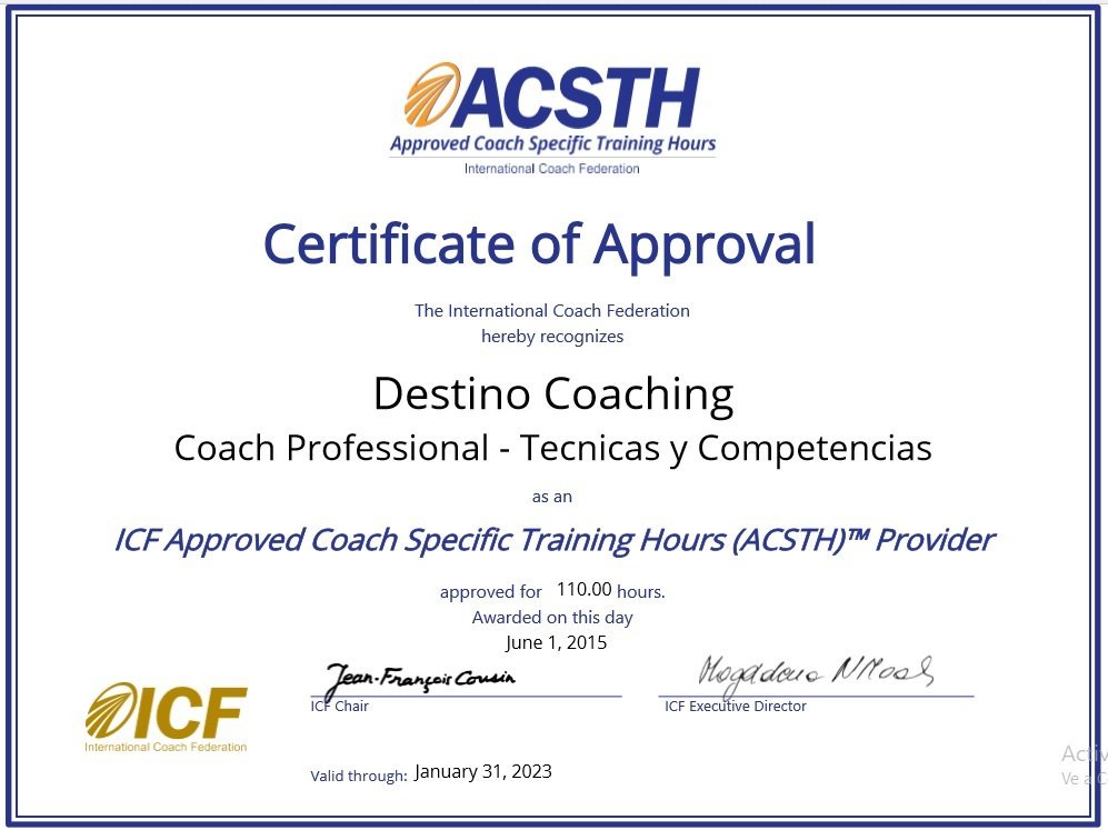 Coach Professional - Técnicas y Competencias